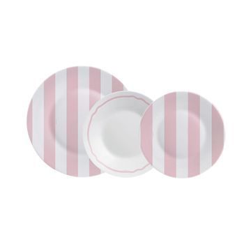 Vajilla Opal 18 Piezas - 6 Personas Luminarc Grace - Bicolor Apto Microondas