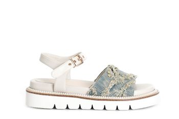 sandalias de mezclilla guild jeans/yellow