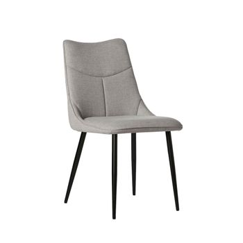 Silla de comedor de tela gris 46 cm x 85 cm