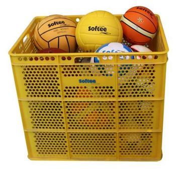 Canasta - Capacidad 10/12 Balones 47.5 X 53.5 X 62cm - Color Amarillo