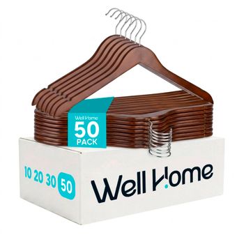 Set de 50 perchas de madera
