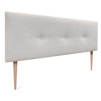 dhome cabecero de pana liso con botones 135x105 con patas camas 120135140 - blanco hueso