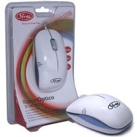 mouse optico usb 3free mcm101wb diseno blanco azul