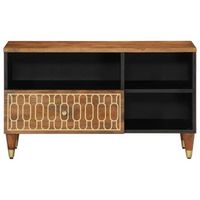 mueble de tv madera maciza de mango 80x33x46 cm