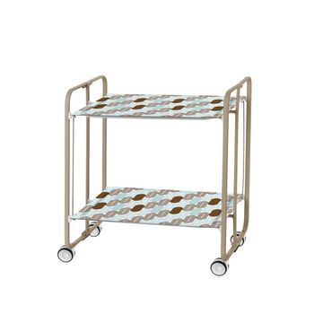 Carrito Auxiliar Plegable Bauhaus Arena Con Ruedas – 2 Niveles Y 4 Posiciones,,86