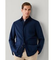 hackett london para hombre hm4000199 abrigo con 2 bolsillos marino s casual poliester