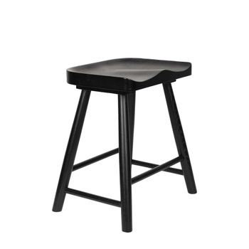 Taburete de madera negro
