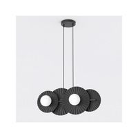 lampara de techo drino negro 4 luces