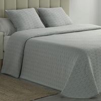 colcha pique rombos gris calidad hotel tejido polialgodon color gris talla 280x270 cm