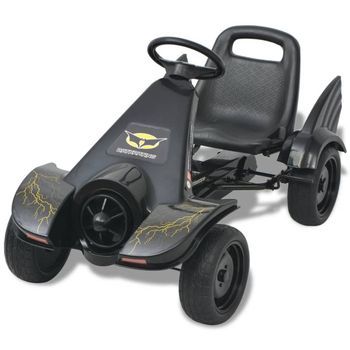 Kart Infantil A Pedales Con Asiento Regulable +3a Negro 61x115x62 Cm