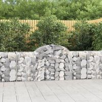 cestas de gaviones 3 piezas  gavion para piedras  gavion decorativo forma de arco hierro 200x30x80100 cm cfw198895