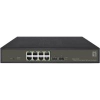 switch gestionado levelone ges-2110p 8 puertos gigabit poe 2 sfp sin ventilador