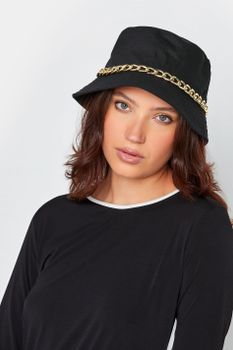 Gorro Pescador Negro Con Cadena
