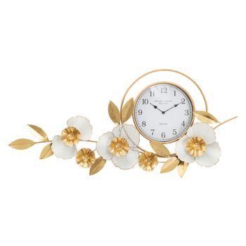 Reloj De Pared De Metal Dorado Cm 92,5x8x45,5