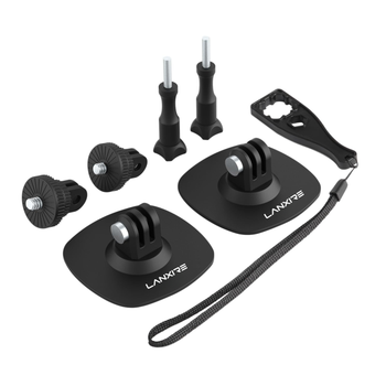 Lanxire Kit Soporte Adhesivo Flexible, Base Casco 3M Compatible con Insta360 X4 X3 X2 X One RS GoPro