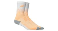 calcetines unisex asics performance run crew naranja blanco