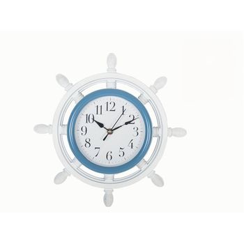 Gerimport Reloj pared 33 cm Timón Blanco