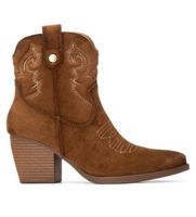 refresh para mujer 17301401-camel botines 173014 marron 37 3 a 5cm cremallera casual