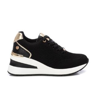 Xti para mujer. 14372102-NEGRO Zapatillas 143721 negro (40), Tela, 3 a 5cm, Cordones, Casual