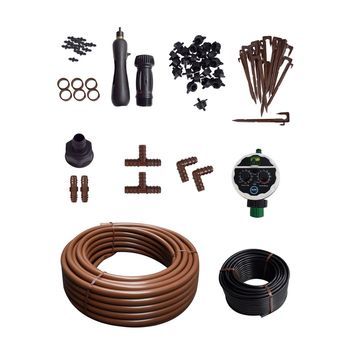 Jardin202 - Kit De Riego Por Goteo Con O Sin Programador  Completo Para Jardín Y Huerto  Con Programador ()  Con Programador