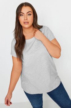 Yours Camiseta Gris Jaspeado, Mujer Curvy Y Tallas Grandes, Yours