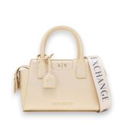 ax armani exchange para mujer xw002159af26570f1020 bolso texturizado con asas beige osfa casual poliester