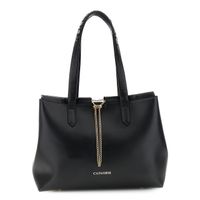bolsa de compras con cordon adornado con una cadena de metal black