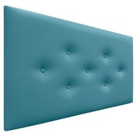 dhome cabecero de polipiel con 3 hileras intercaladas de botones cabezal tapizado cama lujo turquesa 110cm