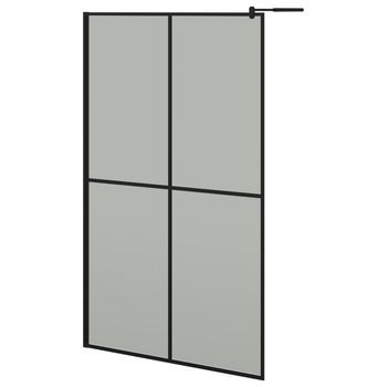 Mampara De Ducha Accesible Vidrio Templado Oscuro 118x190 Cm Vidaxl