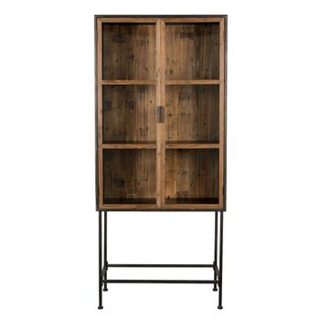 Vitrina de madera marrón