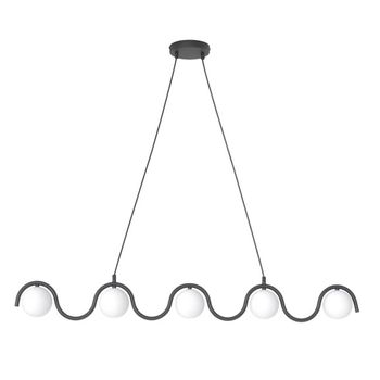 Lámpara colgante ondessa negro (5 luces)