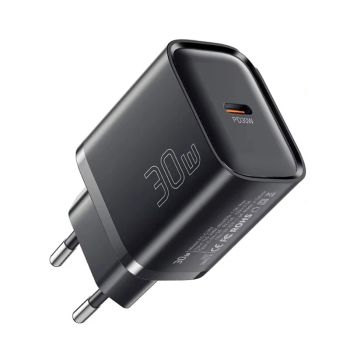 ESSAGER ES-CD52 Cargador USB PD de 30W de 1 puerto,USB-C PD3.0 QC3.0 FCP SCP BC1.2 iP2.4A Cargador de pared de carga ráp