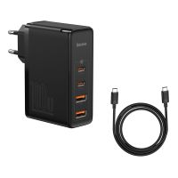 cargador baseus gan2 pro 100w 2 usb-c 2 usb-a carga rapida y cable usb-c 1m incluido