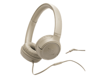 Auriculares - JBL Tune 530, Diadema, Cable, Pure Bass, Plegable, Beige