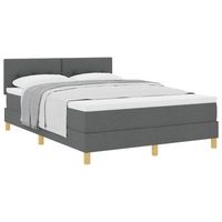 cama tapizada 203x144x88 cm  - gris