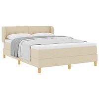 cama tapizada 203x147x88 cm  - crema