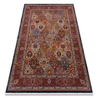 alfombra de lana keshan franjas ornamento marco oriental 757653511  160x230 cm
