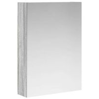 armario con espejo de bano gris sonoma 50 x 145 x 70 cm vidaxl