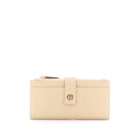 cartera efecto piel con aplicacion de mini tachuelas hazelnut taglia unica