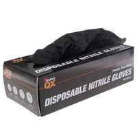 powder free nitrile gloves black - medium qty 100