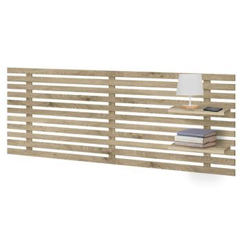 Dhome Cabecero Con Estantes De Madera Reciclada Dm Colgante Pared Estilo Palet Japones 135x46cm Cama Vintage Nordico (135cm, Cambrian Madera)