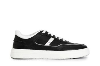 zapatillas deportivas de piel para hombre black