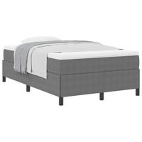 cama matrimonial  cama para adulto  cama tipo box spring gris claro 120 x 190 cm tela de pana