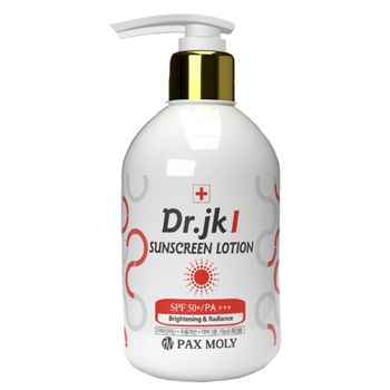 Paxmoly, dr. jk1, natural ingredients, hydrating & soothing, sunscreen lotion, spf 50+, 200 ml