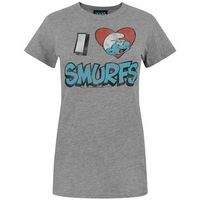 junk food camiseta i love smurfs para mujer