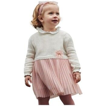 Mayoral Vestidos 2906 VESTIDO COMBINADO PLISADO Rosa para niña