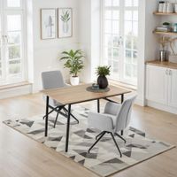 mesa de comedor mdf industrial clara