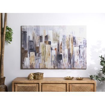 Lienzo Impr. Rascacielos 50% Oleo 120x80 Cms. 120x3x80 Cms