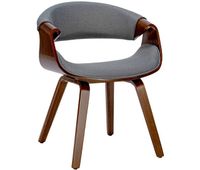 silla de comedor foley tela nogalgris 52x62x76 cm