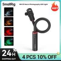 smallrig rm 03 macro fotografia luz led 5 colores con difusor foco barndoor de cuatro hojas animacion de parada de movimiento a prueba de viento
